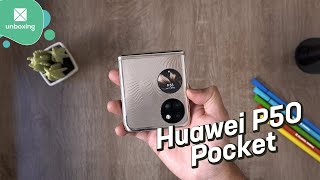 Huawei P50 Pocket  Unboxing en español [upl. by Lantz]