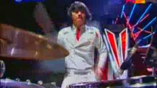 JROCKSAnton VS other drummer  MTV staying alive 2008 [upl. by Eidissac]