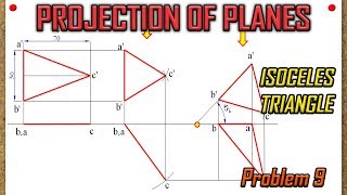 PROJECTION OF PLANESRecreatedLecture 9  Isoceles Triangle that looks as Equilateral Triangle [upl. by Aikrehs]