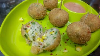 Cheese Corn Balls  Recipe in Marathi [upl. by Affra]