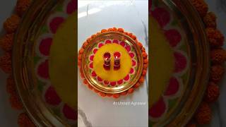 Beautiful Water Rangoli for Diwali  Easy Table Decoration Ideas for Diwali waterrangoli shorts [upl. by Ellersick]