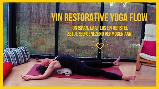 Yin Restorative yoga ontspan laat los en herstel  Nederlandse yoga [upl. by Fidellia393]