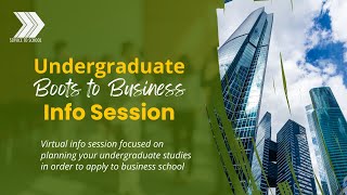 Undergraduate Boots to Business Info Session [upl. by Allicserp]