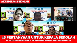 WAWANCARA ASESOR DENGAN KEPALA SEKOLAH AKREDITASI DARING [upl. by Arama]