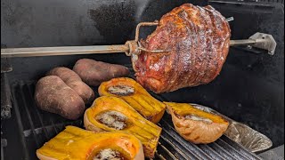 Pork Roast Rotisserie on the Masterbuilt Gravity Series [upl. by Ragucci]