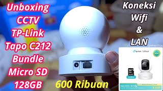 Unboxing CCTV TPLink Tapo C212 Koneksi LAN  WIFI [upl. by Ddahc]