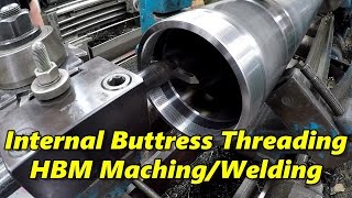 SNS 162 Pt 2 Internal Buttress Threading Horizontal Boring Mill [upl. by Mab]