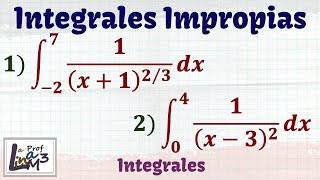 Integrales Impropias  Ejercicios 4 y 5  La Prof Lina M3 [upl. by Evangelina]