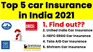 Top 5 Best Car Insurances in India 2021  Best Online Motor Insurance Companies PolicyPlanner [upl. by Adnanref]