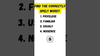 Find the correct spelling  English spelling test  englishspellings englishgrammar [upl. by Duncan]