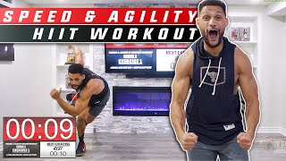 Follow Along At Home Plyometric SPEED amp AGILITY HIIT Workout  No Equipment Needed [upl. by Nahama25]