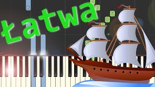 🎹 Bitwa szanty  Piano Tutorial łatwa wersja 🎵 NUTY W OPISIE 🎼 [upl. by Lenad]