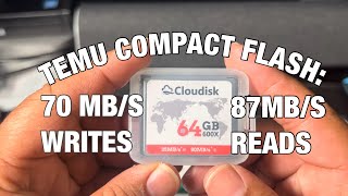 Review of Temu Cloudisk Compact Flash  Delivers 100 Faster Writes Than Specified [upl. by Parrie]