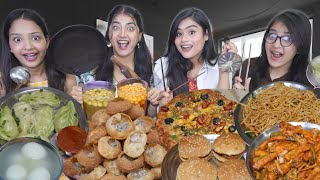 Kitchen Tools🥢 Food Challenge  Golgappa Momos Burger Pizza Spicy Noodles Samosa Rasgulla etc [upl. by Medeah]