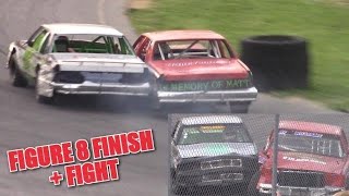 FIGHT AUTO CITY FIGURE 8 FINISH  Auto City Speedway  71021 [upl. by Nelyt]