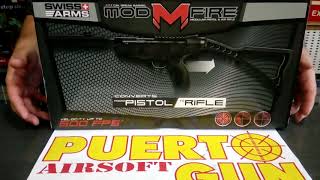 SWISS ARMS  PISTOLA ModMFIRE 45mmCal177CONVERTIBLE puertogun airsoft airsoftgun airsoftint [upl. by Anyehs]