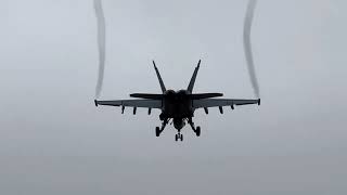 USN FA 18F landing after go around at NASNI [upl. by Saenihp]