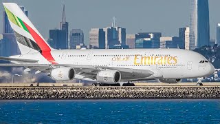 150 CLOSE UP TAKEOFFS and LANDINGS in 2 HOURS  San Francisco SFO Plane Spotting SFOKSFO [upl. by Dickerson]