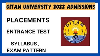 GITAM UNIVERSITY 2022 ADMISSIONS ll GAT 2022 EXAM ll FEE STRUCTURE AND SCHOLARSHIPS ll [upl. by Yenatirb]