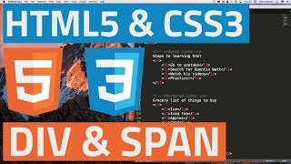 HTML5 and CSS3 beginner tutorial 19  Divs and Spans [upl. by Jensen]