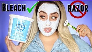 BLEACHING MY FACE Facial Hair Removal Method Using Bleach [upl. by Tuneberg]