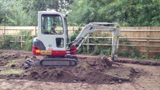 My 10 Year Old Son Operating My Takeuchi TB219 Mini Digger [upl. by Adil]