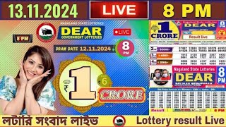 LOTTERY DEAR Dear Nagaland state lottery 8pm live draw result 13112024 Lottery live sambad [upl. by Atin]