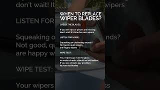 When To Replace Wiper Blades [upl. by Attiuqihc957]