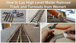 BBM1930s How to Lay High Level Model Railroad Track and Turnouts Weinert quotMein Gleisquot [upl. by Ttehr]