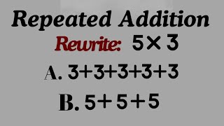 Multiplication as a repeated Addition [upl. by Anirehtak875]