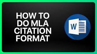 How To Do Mla Citation Format In Microsoft Word Tutorial [upl. by Yzus]