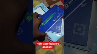 HDFC zero balance account opening how to open hdfc zero balance account [upl. by Orozco]