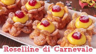 ROSELLINE ALLA CREMA Ricetta Facile  Dolci di Carnevale  Fatto in Casa da Benedetta [upl. by Atirehc]