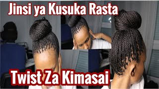 JINSI YA KUSUKA RASTA ZA KIMASAI  Jinsi ya kusuka sangita [upl. by Eipper]