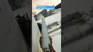 Balcony Drain Pipe Line Block clear Clearplumberplumbingplumbingsolutiontotalplumbershortfeed [upl. by Stanfield712]