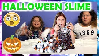 1 GALLON OF HALLOWEEN SLIME VS 1 GALLON OF HALLOWEEN SLIME  MAKING SLIME WITH SEDONA FUN KIDS TV [upl. by Soloma]