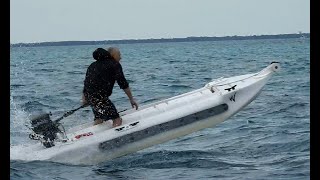 S4 Microskiff in the Ocean Chop Key Largo [upl. by Hudis886]