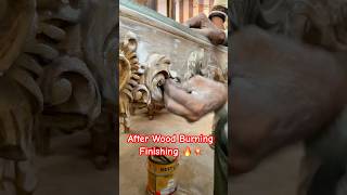 Wood hand crafting work with detailed wood woodburningart [upl. by Entruoc]