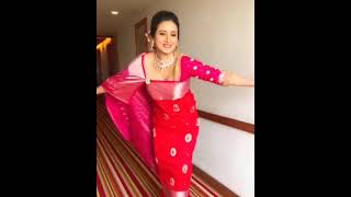 Coorg valaga dance harshika poonacha kodava valaga aat shorts [upl. by Hola]