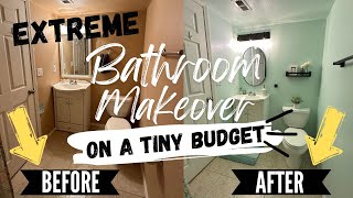 MASSIVE Makeover DIY Small Bathroom Renovation on a Budget [upl. by Oneida]