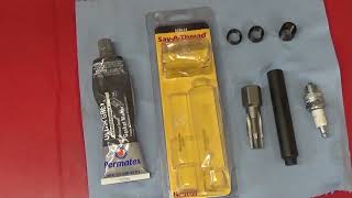 How to fix a stripped out spark plug hole install a Helicoil Kohler K301 [upl. by Neenahs]