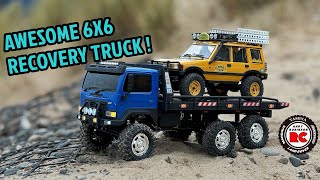 E389 Hobby PlusAbsima CRP18 Arktos 6x6 Recovery Truck With Portal Axles First Drive [upl. by Repmek]