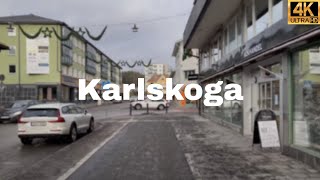 Karlskoga Sweden 🇸🇪  City Centre Walk of small town  Unedited Video 4K HDR [upl. by Caitrin514]