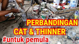 Perbandingan Cat Dan Thinner Untuk Mobil dan Motor  UNTUK PEMULA [upl. by Aciretahs]