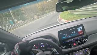 Hyundai i30N Stock Nürburgring Nordschleife 09 11 24 Foggy Warm up Lap [upl. by Ailet210]