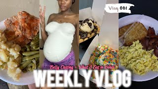 WEEKLY VLOG  MY WATER BROKE BABY BELLY CASTING  WHAT I EAT IN 24HRS WHILE PREGNANT ft Micomlan [upl. by Wilone429]