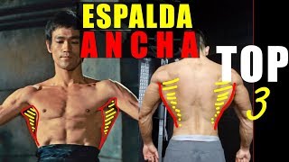 EJERCICIOS PARA ESPALDA ANCHA BRUCE LEE  TOP 3 [upl. by Atteuqihc700]