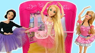 Princess Ballerina Barbie Rapunzel Ariel Elsa Cinderella dolls Putri Barbie Penari balet Bailarina [upl. by Ion]