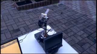 Mission Planer and Maestro Servo Controller as Antenna Tracker with 58Ghz Helical Antenna FPV [upl. by Brookes]