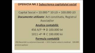 Curs gratuit de Contabilitate  Aplicatie Constituirea Capitalului Social [upl. by Pelagi]